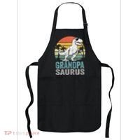Grandpasaurus T Rex Dinosaur Grandpa Saurus Family Matching Sweat Apron thumb 0