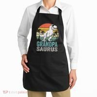 Grandpasaurus T Rex Dinosaur Grandpa Saurus Family Matching Sweat Apron thumb 2