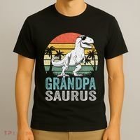 Grandpasaurus T Rex Dinosaur Grandpa Saurus Family Matching Sweat T-Shirt thumb 3