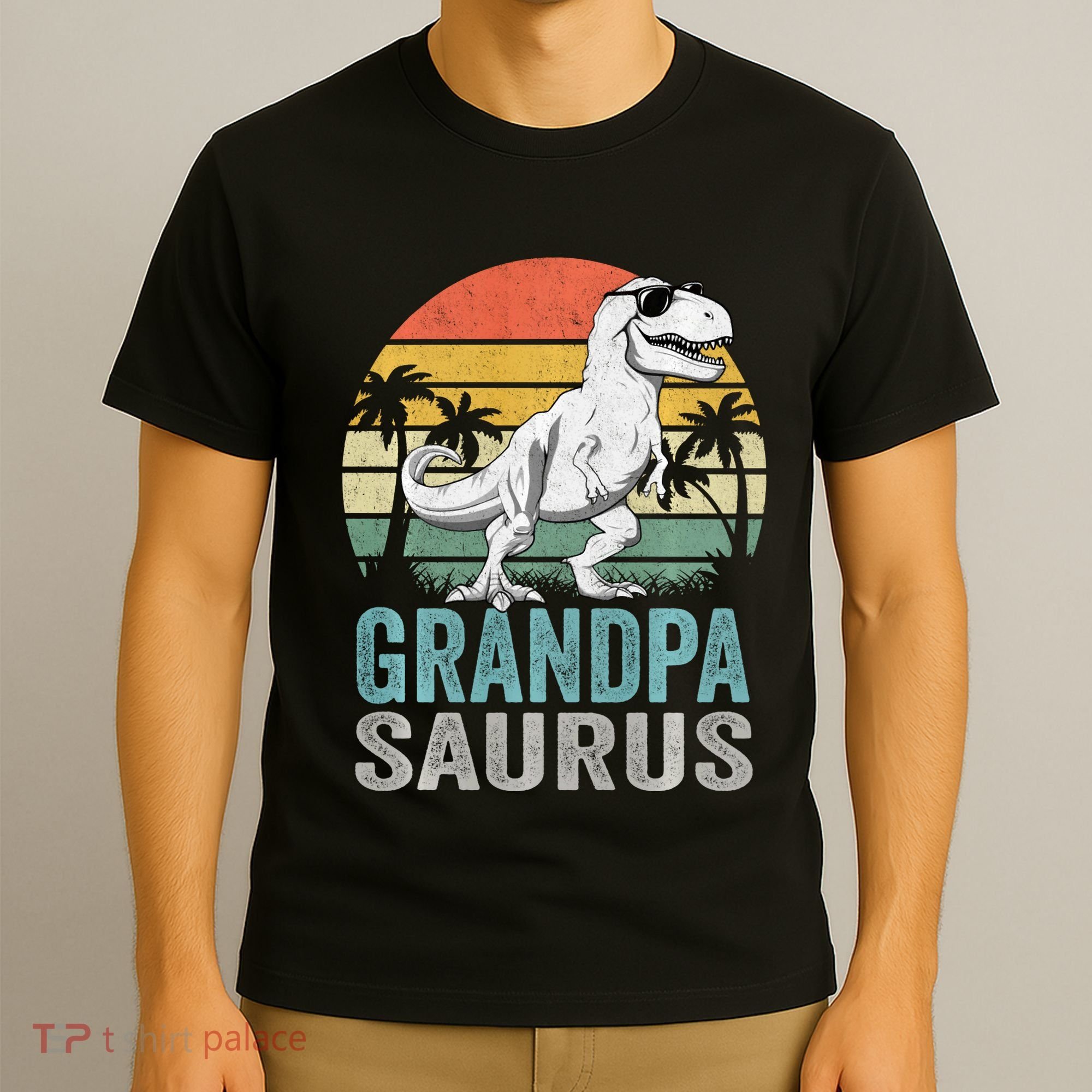 Grandpasaurus T Rex Dinosaur Grandpa Saurus Family Matching Sweat T-Shirt