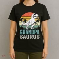 Grandpasaurus T Rex Dinosaur Grandpa Saurus Family Matching Sweat T-Shirt thumb 4