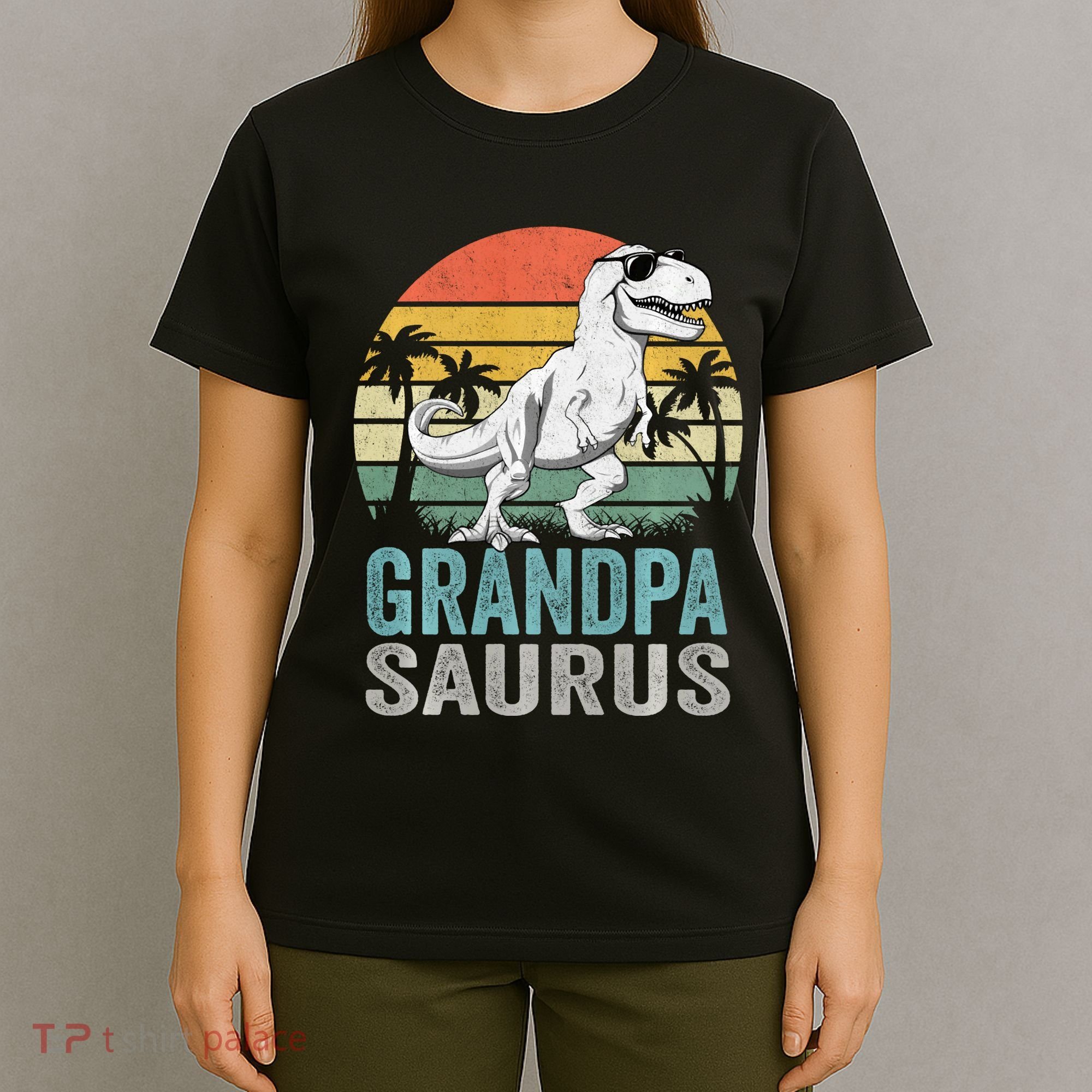 Grandpasaurus T Rex Dinosaur Grandpa Saurus Family Matching Sweat T-Shirt