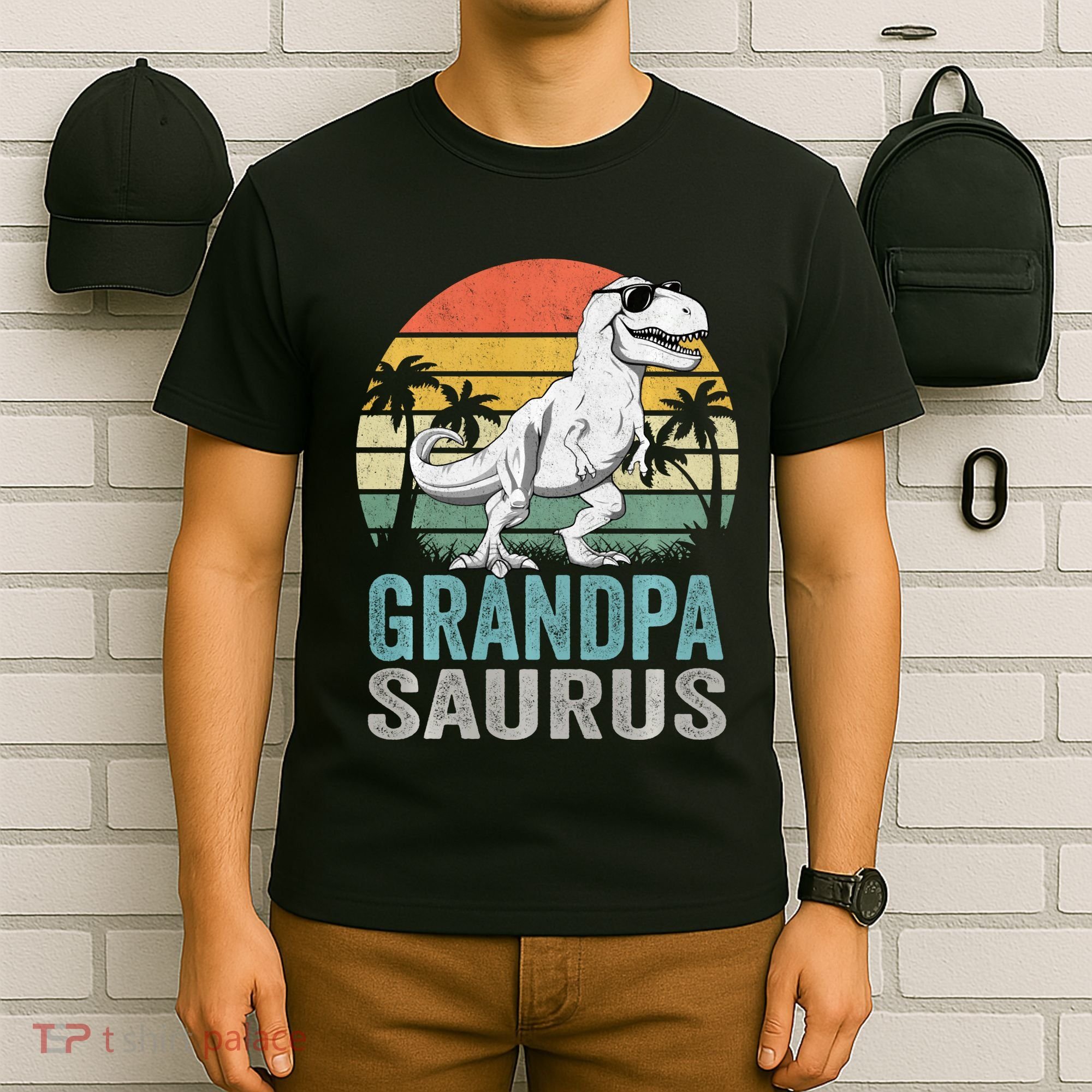 Grandpasaurus T Rex Dinosaur Grandpa Saurus Family Matching Sweat T-Shirt