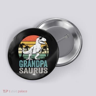 Grandpasaurus T Rex Dinosaur Grandpa Saurus Family Matching Sweat Button