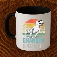 Grandpasaurus T Rex Dinosaur Grandpa Saurus Family Matching Sweat Coffee Mug thumb 2