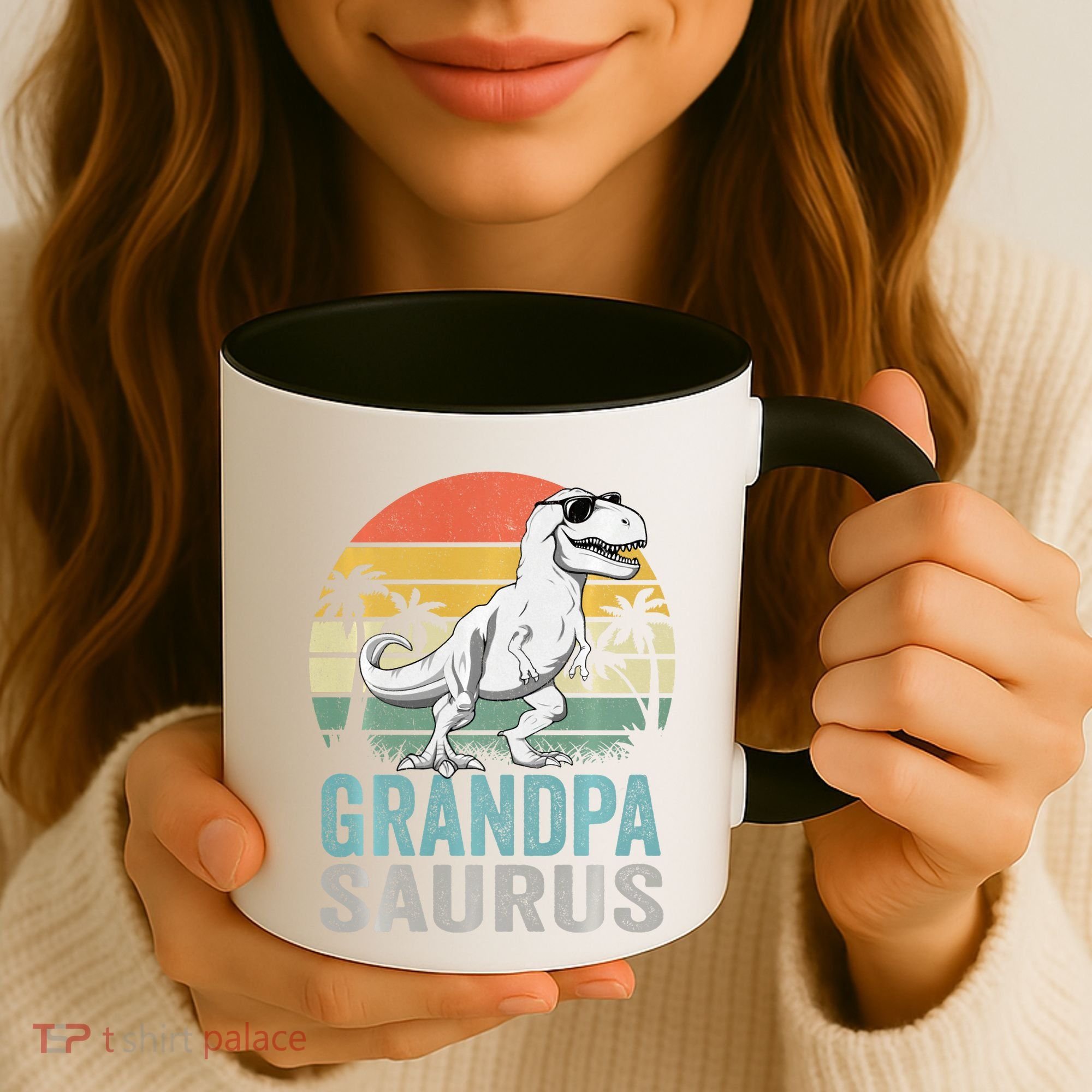 Grandpasaurus T Rex Dinosaur Grandpa Saurus Family Matching Sweat Coffee Mug