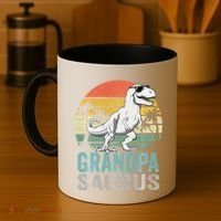 Grandpasaurus T Rex Dinosaur Grandpa Saurus Family Matching Sweat Coffee Mug thumb 4