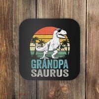 Grandpasaurus T Rex Dinosaur Grandpa Saurus Family Matching Sweat Coaster thumb 0
