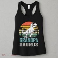 Grandpasaurus T Rex Dinosaur Grandpa Saurus Family Matching Sweat Women's Tank Top thumb 3