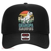 Grandpasaurus T Rex Dinosaur Grandpa Saurus Family Matching Sweat Hat thumb 0