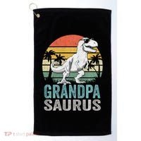 Grandpasaurus T Rex Dinosaur Grandpa Saurus Family Matching Sweat Golf Towel thumb 0