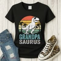 Grandpasaurus T Rex Dinosaur Grandpa Saurus Family Matching Sweat Women's T-Shirt thumb 3