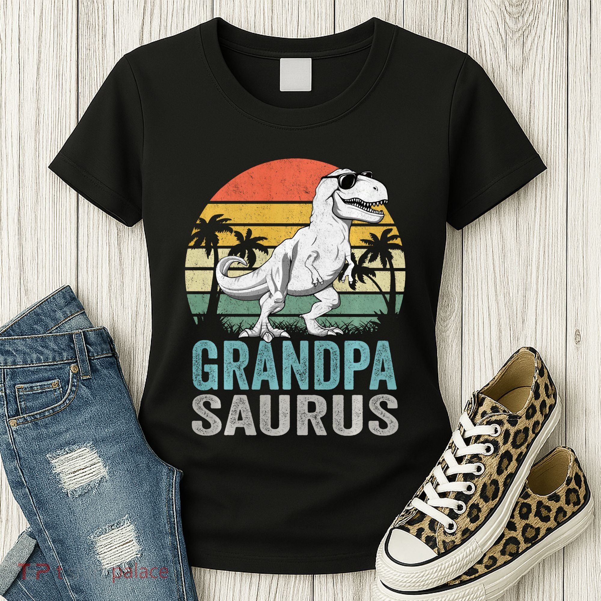 Grandpasaurus T Rex Dinosaur Grandpa Saurus Family Matching Sweat Women's T-Shirt