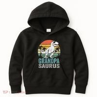 Grandpasaurus T Rex Dinosaur Grandpa Saurus Family Matching Sweat Kids Hoodie thumb 0
