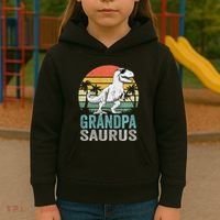 Grandpasaurus T Rex Dinosaur Grandpa Saurus Family Matching Sweat Kids Hoodie thumb 3