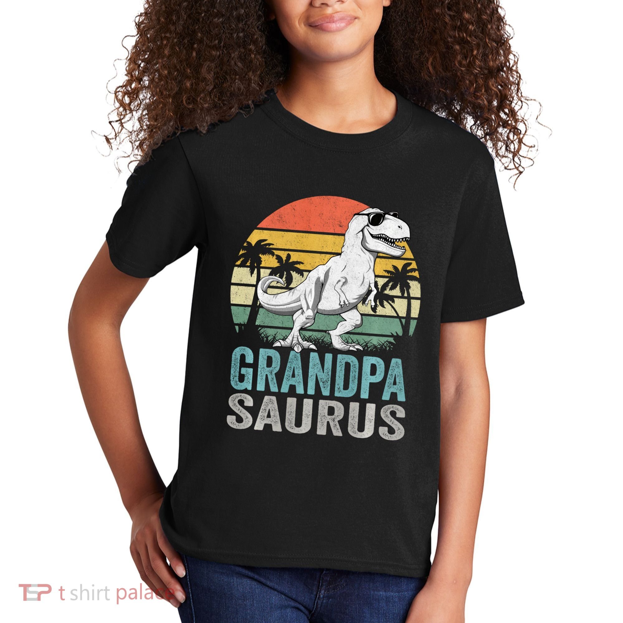 Grandpasaurus T Rex Dinosaur Grandpa Saurus Family Matching Sweat Kids T-Shirt