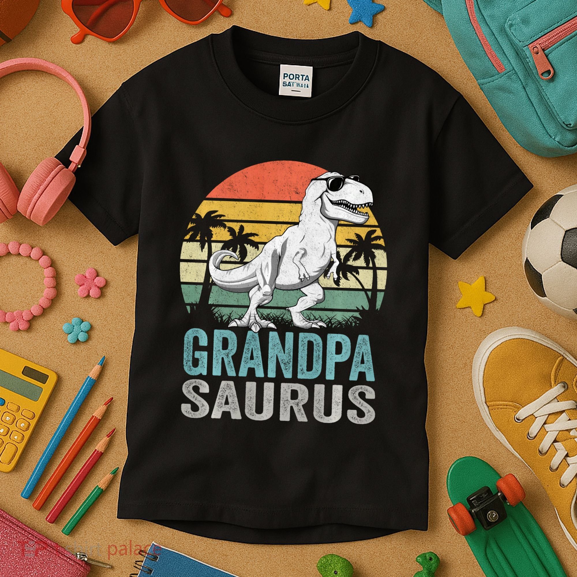 Grandpasaurus T Rex Dinosaur Grandpa Saurus Family Matching Sweat Kids T-Shirt