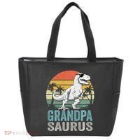 Grandpasaurus T Rex Dinosaur Grandpa Saurus Family Matching Sweat Tote Bag thumb 0