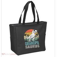 Grandpasaurus T Rex Dinosaur Grandpa Saurus Family Matching Sweat Tote Bag thumb 2