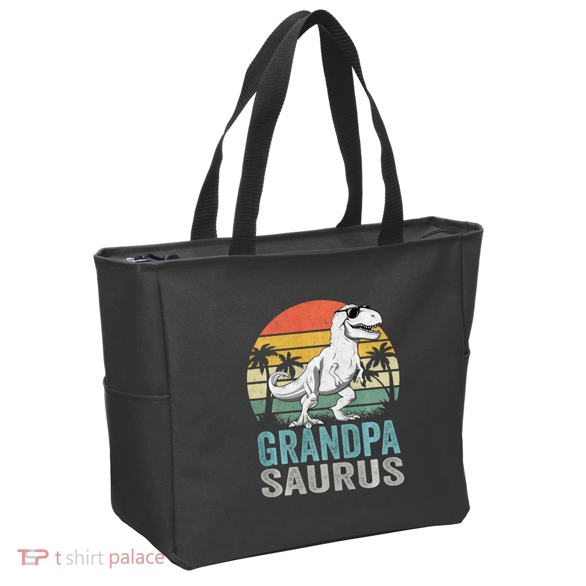 Grandpasaurus T Rex Dinosaur Grandpa Saurus Family Matching Sweat Tote Bag