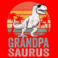 Grandpasaurus T Rex Dinosaur Grandpa Saurus Family Matching Sweat Santa Hat thumb 1