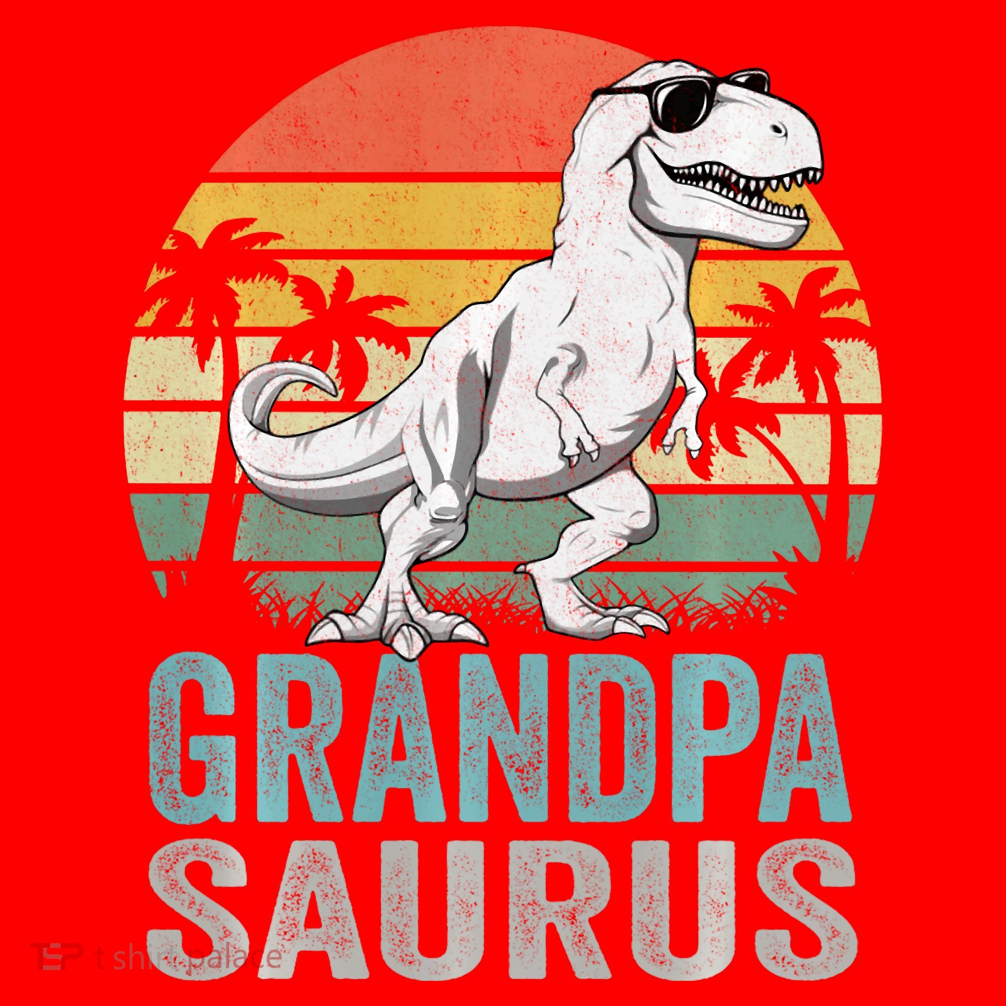 Grandpasaurus T Rex Dinosaur Grandpa Saurus Family Matching Sweat Santa Hat