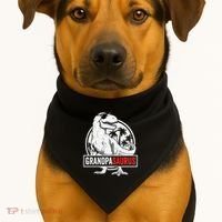 Grandpasaurus T Rex Dinosaur Grandpa Saurus Family Matching Sweat USA-Made Doggie Bandana thumb 1