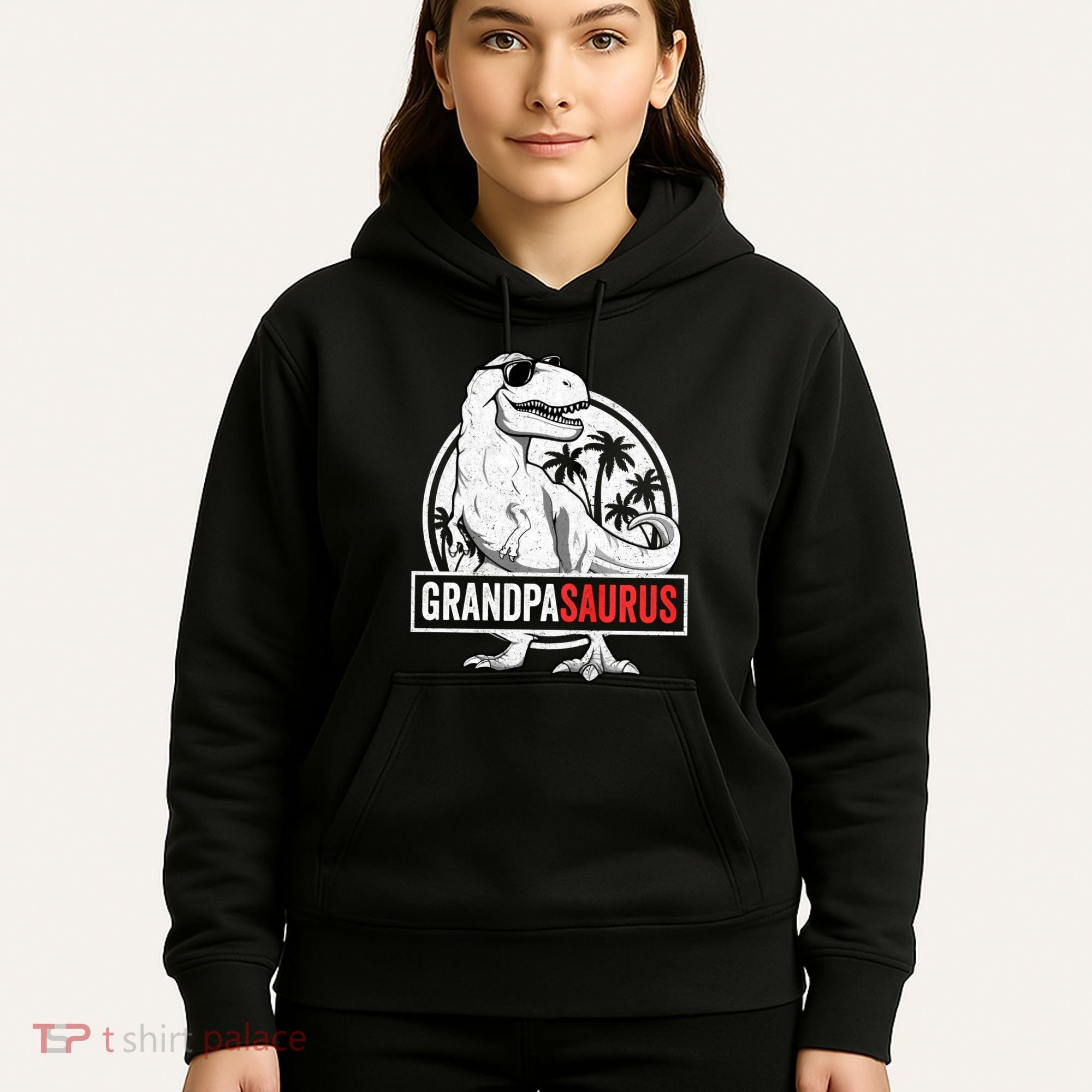 Grandpasaurus T Rex Dinosaur Grandpa Saurus Family Matching Sweat Hoodie