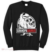 Grandpasaurus T Rex Dinosaur Grandpa Saurus Family Matching Sweat Sweatshirt thumb 0