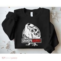Grandpasaurus T Rex Dinosaur Grandpa Saurus Family Matching Sweat Sweatshirt thumb 2
