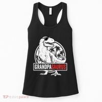 Grandpasaurus T Rex Dinosaur Grandpa Saurus Family Matching Sweat Women's Tank Top thumb 0