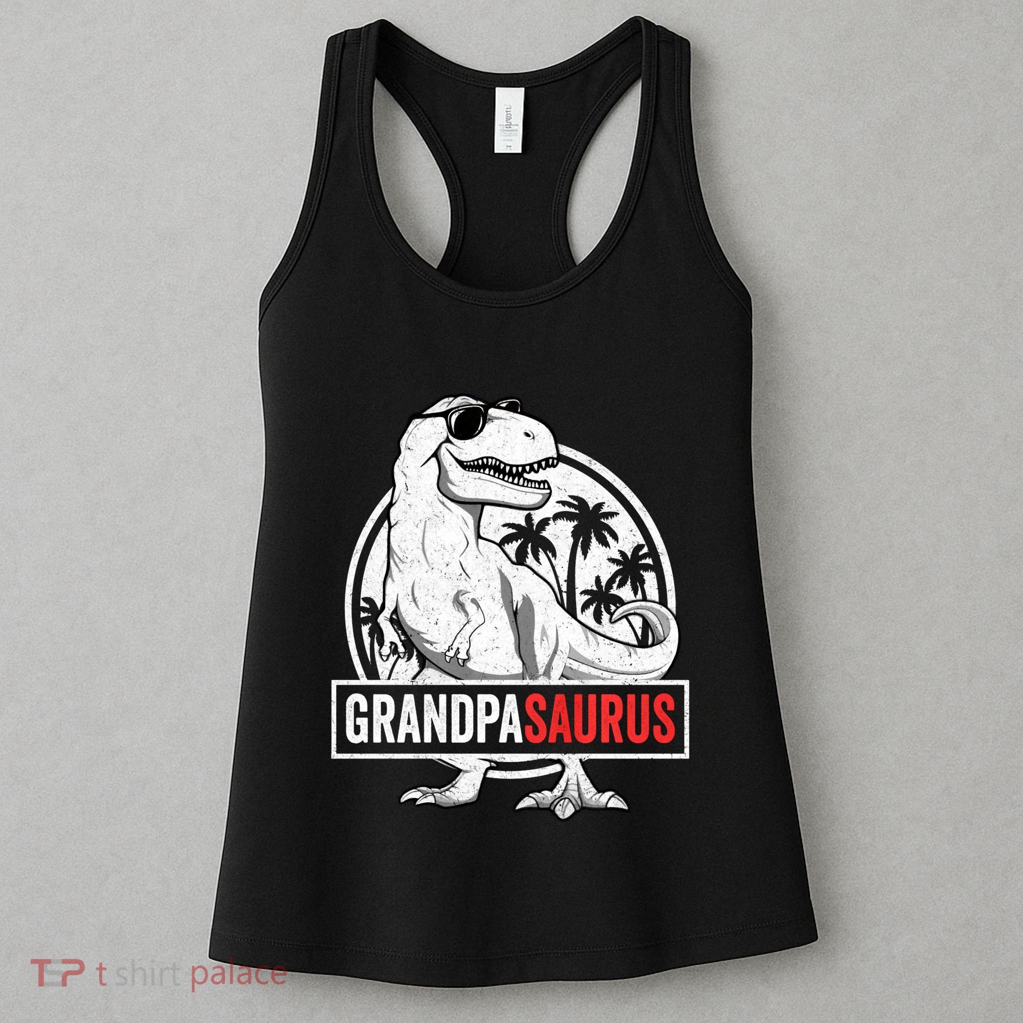 Grandpasaurus T Rex Dinosaur Grandpa Saurus Family Matching Sweat Women's Tank Top
