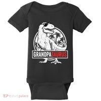 Grandpasaurus T Rex Dinosaur Grandpa Saurus Family Matching Sweat Baby Bodysuit thumb 0