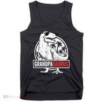 Grandpasaurus T Rex Dinosaur Grandpa Saurus Family Matching Sweat Tank Top thumb 0