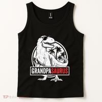 Grandpasaurus T Rex Dinosaur Grandpa Saurus Family Matching Sweat Tank Top thumb 2