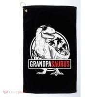Grandpasaurus T Rex Dinosaur Grandpa Saurus Family Matching Sweat Golf Towel thumb 0