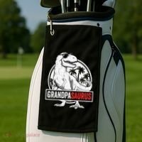 Grandpasaurus T Rex Dinosaur Grandpa Saurus Family Matching Sweat Golf Towel thumb 2