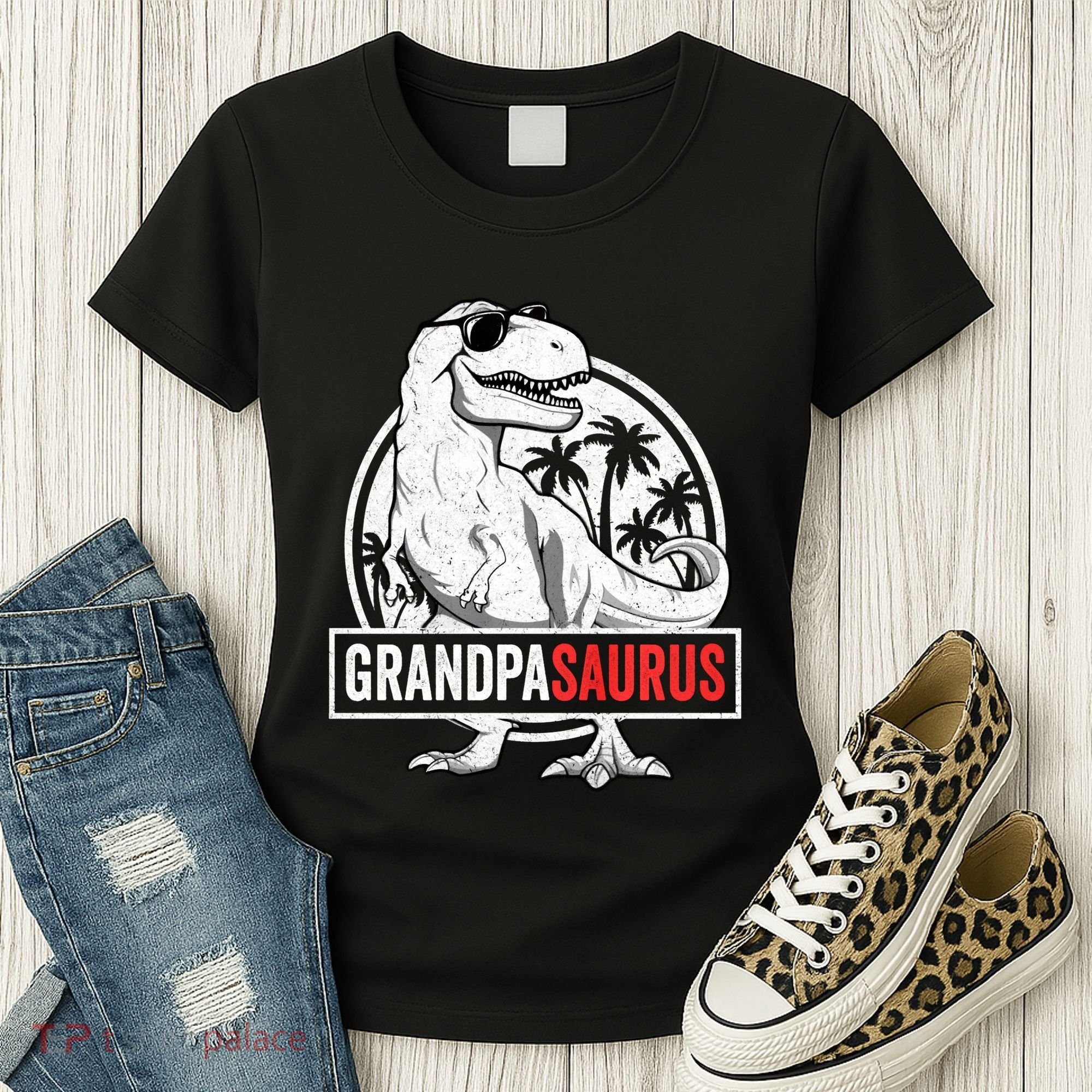 Grandpasaurus T Rex Dinosaur Grandpa Saurus Family Matching Sweat Women's T-Shirt