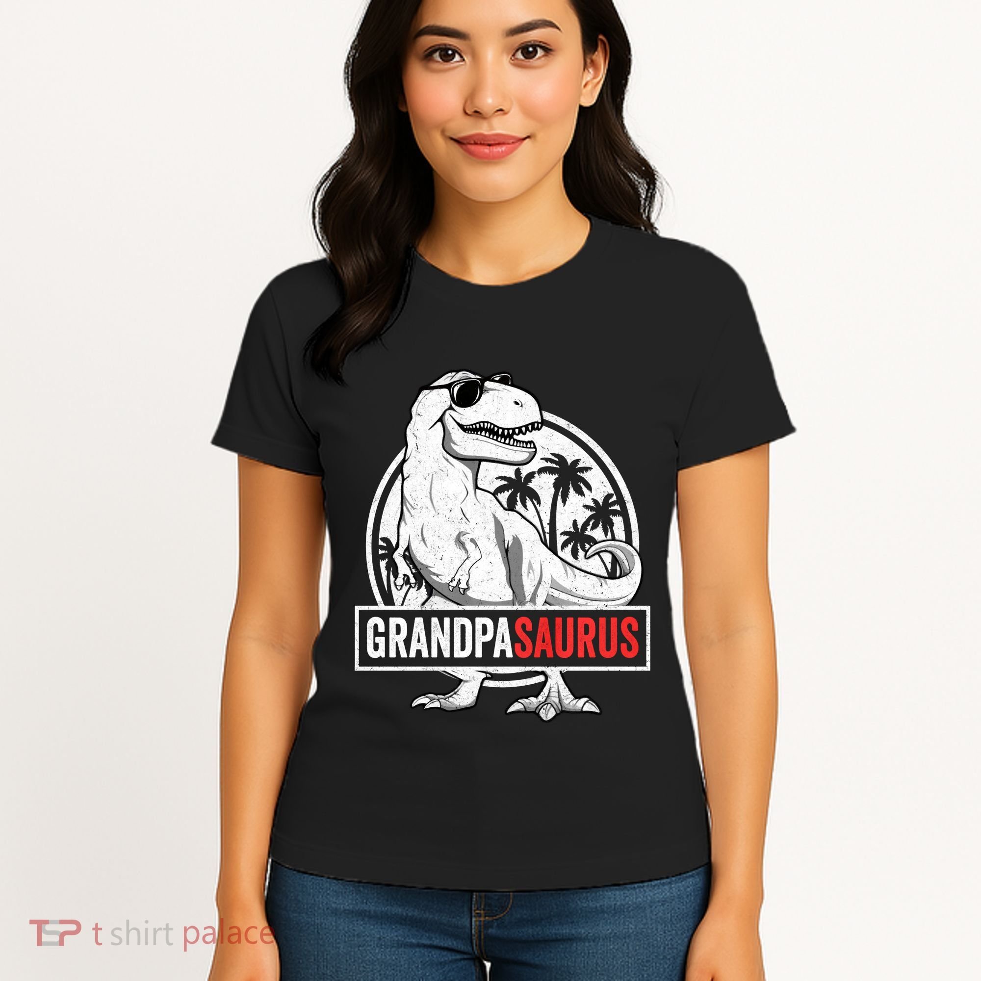 Grandpasaurus T Rex Dinosaur Grandpa Saurus Family Matching Sweat Women's T-Shirt