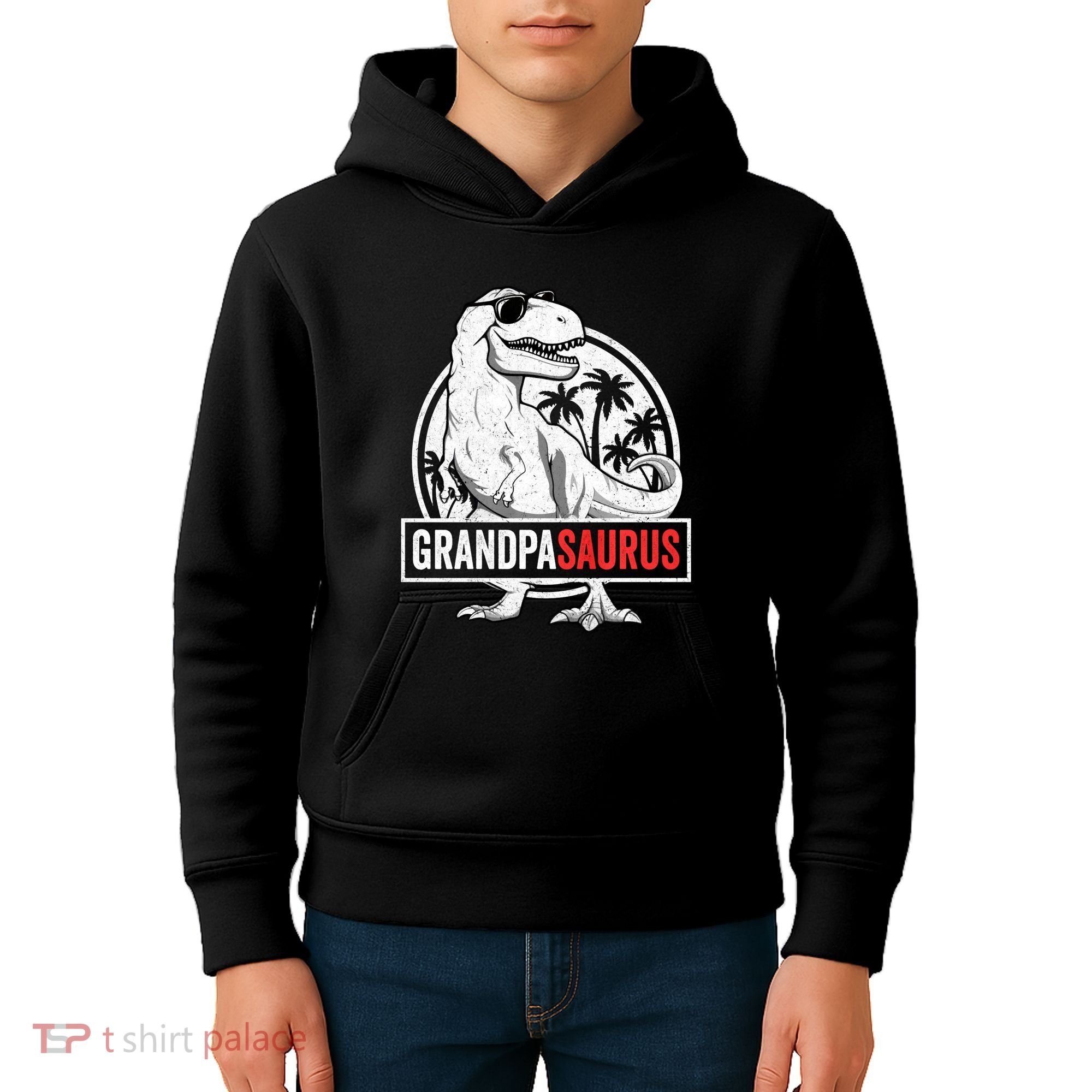 Grandpasaurus T Rex Dinosaur Grandpa Saurus Family Matching Sweat Kids Hoodie