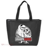 Grandpasaurus T Rex Dinosaur Grandpa Saurus Family Matching Sweat Tote Bag thumb 0