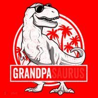Grandpasaurus T Rex Dinosaur Grandpa Saurus Family Matching Sweat Santa Hat thumb 1