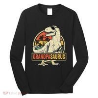 Grandpasaurus T Rex Dinosaur Grandpa Saurus Family Matching Long Sleeve Shirt thumb 0