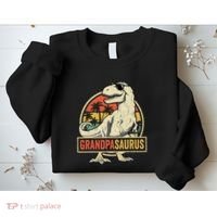 Grandpasaurus T Rex Dinosaur Grandpa Saurus Family Matching Sweatshirt thumb 2