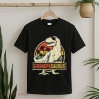 Grandpasaurus T Rex Dinosaur Grandpa Saurus Family Matching T-Shirt thumb 2
