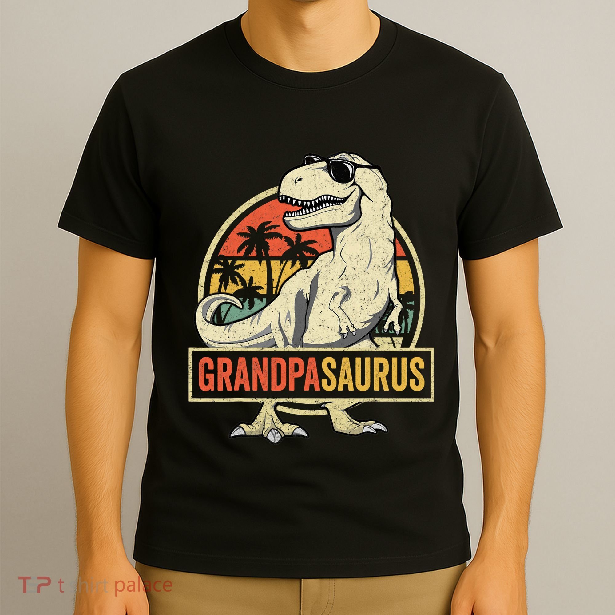 Grandpasaurus T Rex Dinosaur Grandpa Saurus Family Matching T-Shirt