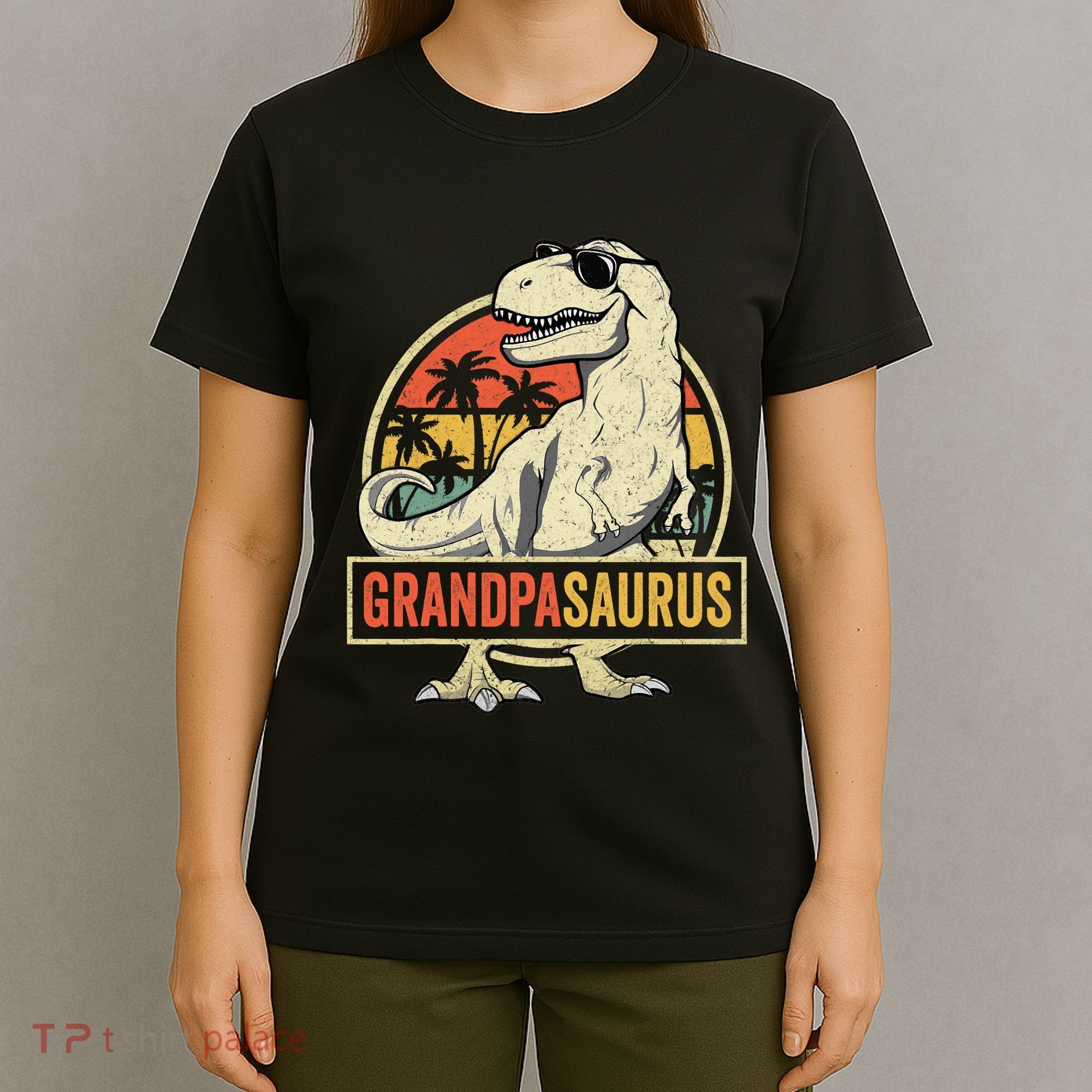 Grandpasaurus T Rex Dinosaur Grandpa Saurus Family Matching T-Shirt