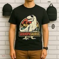 Grandpasaurus T Rex Dinosaur Grandpa Saurus Family Matching T-Shirt thumb 6