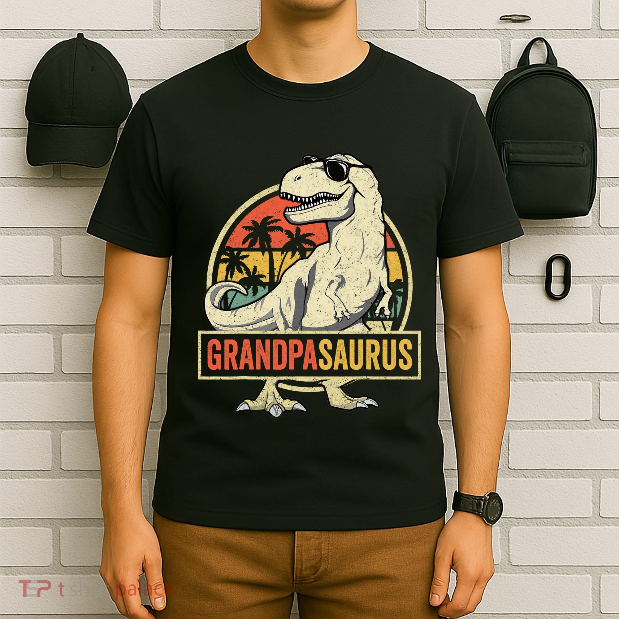 Grandpasaurus T Rex Dinosaur Grandpa Saurus Family Matching T-Shirt
