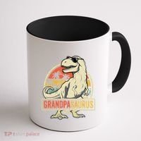 Grandpasaurus T Rex Dinosaur Grandpa Saurus Family Matching Coffee Mug thumb 1